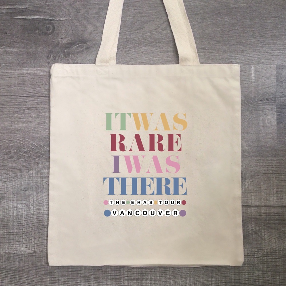 💖 Eras Tour Vancouver Toronto Souvenir BEIGE tote bags Taylor Swift